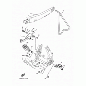 Схема вузла: Підніжки та підставка Yamaha YZ250 YZ250