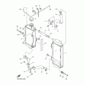Схема узла: Радиатор и Патрубок системы охлаждения Yamaha WR450F