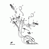 Схема вузла: Кермо та Тросики Yamaha TW125