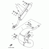 Схема вузла: Вихлопна система Yamaha WR250 WR250Z