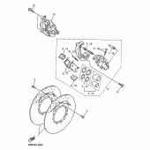 Схема вузла: Передній тормоз Yamaha XJ600 Diversion (S-TYPE)