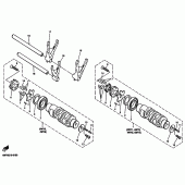 Схема вузла: Копірний вал та вилки Yamaha XVZ1300 Royal Star Tour Classic