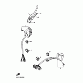 Схема узла: Пульт управления рулевой и Рычаг Yamaha XVZ1300 Royal Star Venture