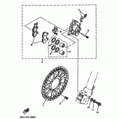 Схема вузла: Переднє гальмо Yamaha YZ125
