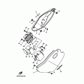 Схема вузла: Бічна кришка Yamaha TTR125 TT-R125