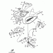 Схема узла: Топливный бак Yamaha XVS650 Drag Star