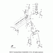 Схема узла: Передний тормозной цилиндр Yamaha YZF-R1 R1S Limited Edition