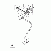 Схема вузла: Передній гальмівний циліндр Yamaha DT125 DT125R