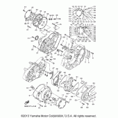 Схема вузла: Кришки картера (1) Yamaha XVS1300 V-Star Tourer