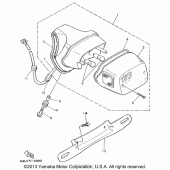 Схема вузла: Задний фонарь (Стоп-сигнал) Yamaha XV1100 Virago