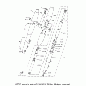 Схема узла: Вилка передней оси Yamaha XV1900 Roadliner S