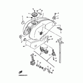 Схема узла: Топливный бак Yamaha XJR1300