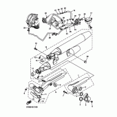 Схема вузла: Вихлопна система Yamaha XVS1100 Drag Star Classic