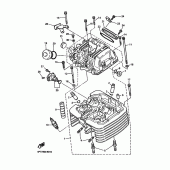 Схема вузла: Головка циліндра Yamaha XT600 XT600