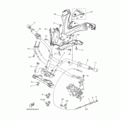 Схема вузла: Кермо та Тросики Yamaha XP500 T-MAX