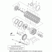 Схема вузла: Зчеплення Yamaha XVS1300 V-Star