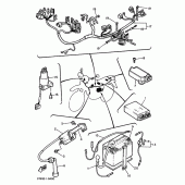Схема вузла: Електрообладнання 1 Yamaha XT600 XT600