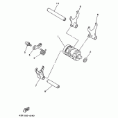 Схема узла: Копирный вал и Вилки Yamaha WR250 WR250Z