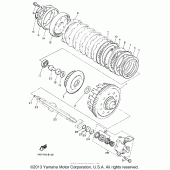 Схема вузла: Зчеплення Yamaha XVZ1300 Venture Royale