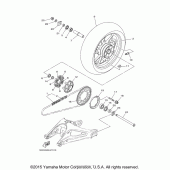 Схема вузла: Заднє колесо Yamaha FJ09 FJ-09