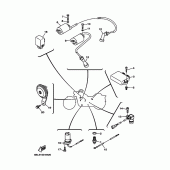 Схема вузла: Електроустаткування 1 Yamaha XVS1100 V-Star Silverado