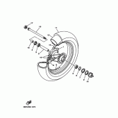 Схема узла: Переднее колесо Yamaha XVS650 Drag Star Classic