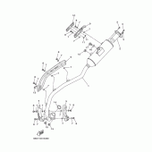 Схема вузла: Вихлопна система Yamaha TTR110 TT-R110