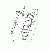 Схема вузла: Вилка передньої осі Yamaha VMX12 V-MAX