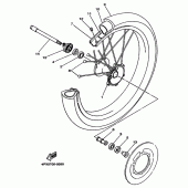 Схема узла: Переднее колесо Yamaha TT250R TT-R