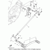 Схема узла: Вал переключения Yamaha XV1600 Road Star Silverado
