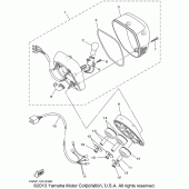 Схема узла: Задний фонарь (Стоп-сигнал) Yamaha XV1600 Midnight Star