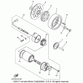 Схема вузла: Привід стартера Yamaha XVS650 V-Star Custom