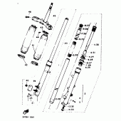 Схема узла: Вилка передней оси Yamaha XTZ660 Tenere