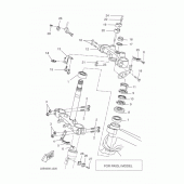 Схема узла: Рулевой механизм Yamaha WR125 WR125X
