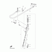 Схема вузла: Задній гальмівний циліндр Yamaha WR450F