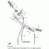 Схема вузла: Кермо та Тросики Yamaha WR250 WR250Z