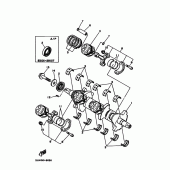 Схема узла: Коленчатый вал и Поршень Yamaha FZX250 ZEAL