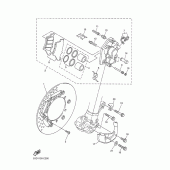 Схема вузла: Переднє гальмо Yamaha YZ450F YZ450F