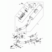 Схема вузла: Вихлопна система Yamaha WR250 WR250F