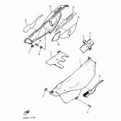 Схема вузла: Бічна кришка / масляний бак Yamaha XT600 XT600