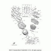 Схема вузла: Циліндр Yamaha XV1700 Road Star Midnight Silverado
