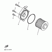 Схема узла: Масляный фильтр Yamaha XV535 Virago