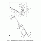 Схема вузла: Передній гальмівний циліндр Yamaha XVS1300 V-Star Deluxe