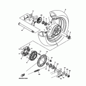 Схема вузла: Заднє колесо Yamaha TDM900