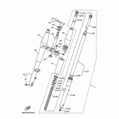 Схема вузла: Вилка передньої осі Yamaha XVS650 Drag Star Classic