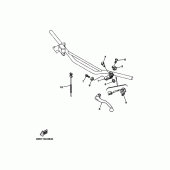 Схема вузла: Пульт управління рульовий та Важіль Yamaha YZ250 YZ250