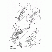 Схема вузла: Бічна кришка Yamaha WR450F