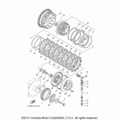 Схема узла: Сцепление Yamaha XV1700 Road Star Midnight Silverado