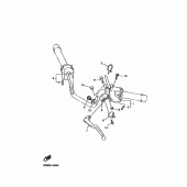 Схема узла: Пульт управления рулевой и Рычаг Yamaha FZS600 FAZER