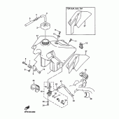Схема узла: Топливный бак Yamaha WR250 WR250F